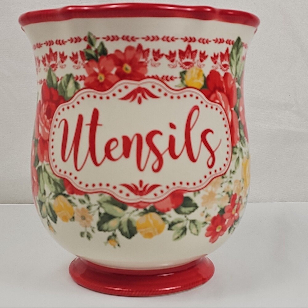 The Pioneer Woman Vintage Floral Utensil Holder 6.75”